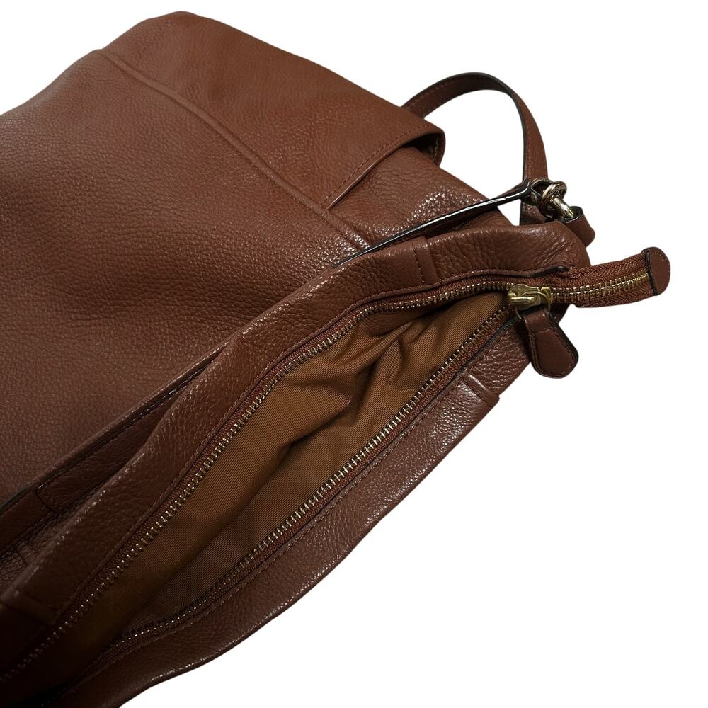 COACH Chicago Gallery Park Pebbled Leather Hobo Crossbody Bag in Brown Crossbody - Picture 13 of 15